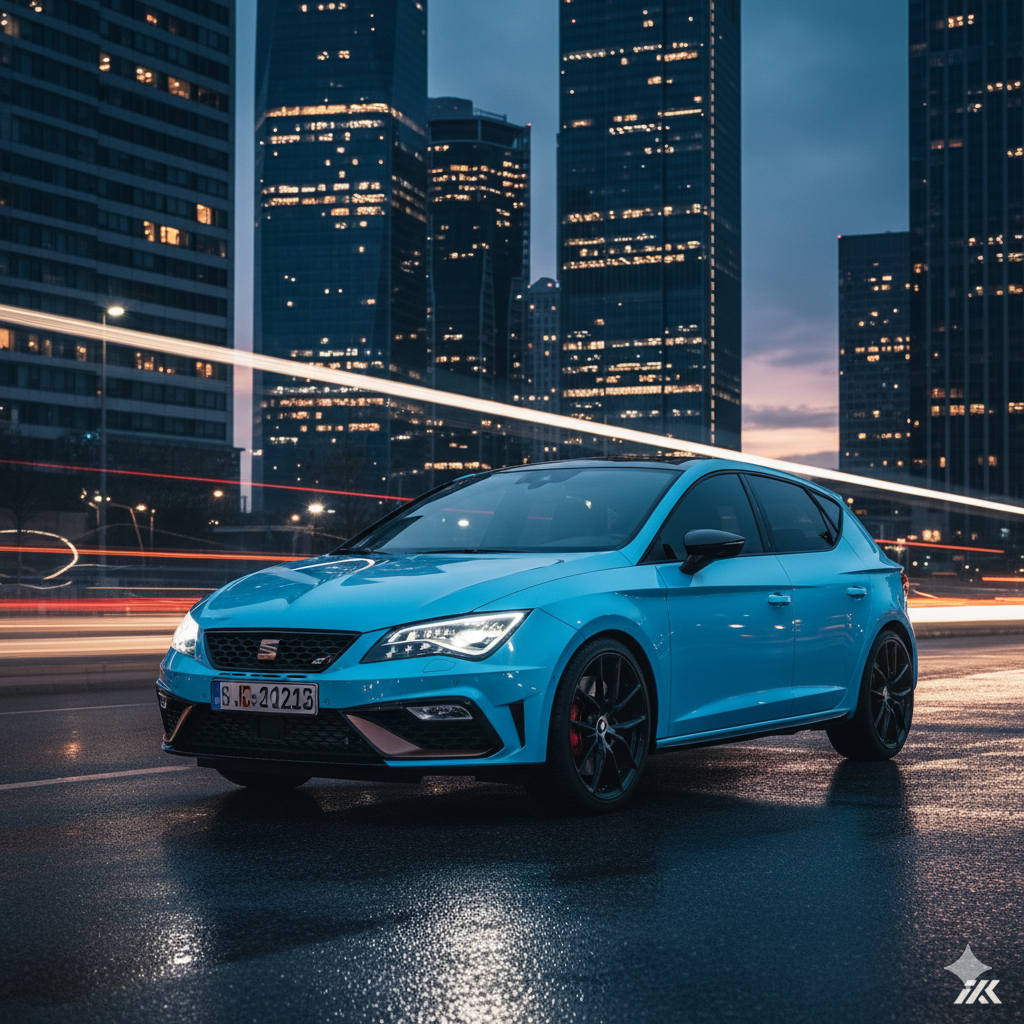 Vehículo recién pintado con acabado impecable